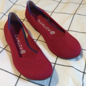 Rothy's Women's Red Flats Size 8